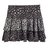 Tiered Ruffle Leopard Skirt - Denny's
