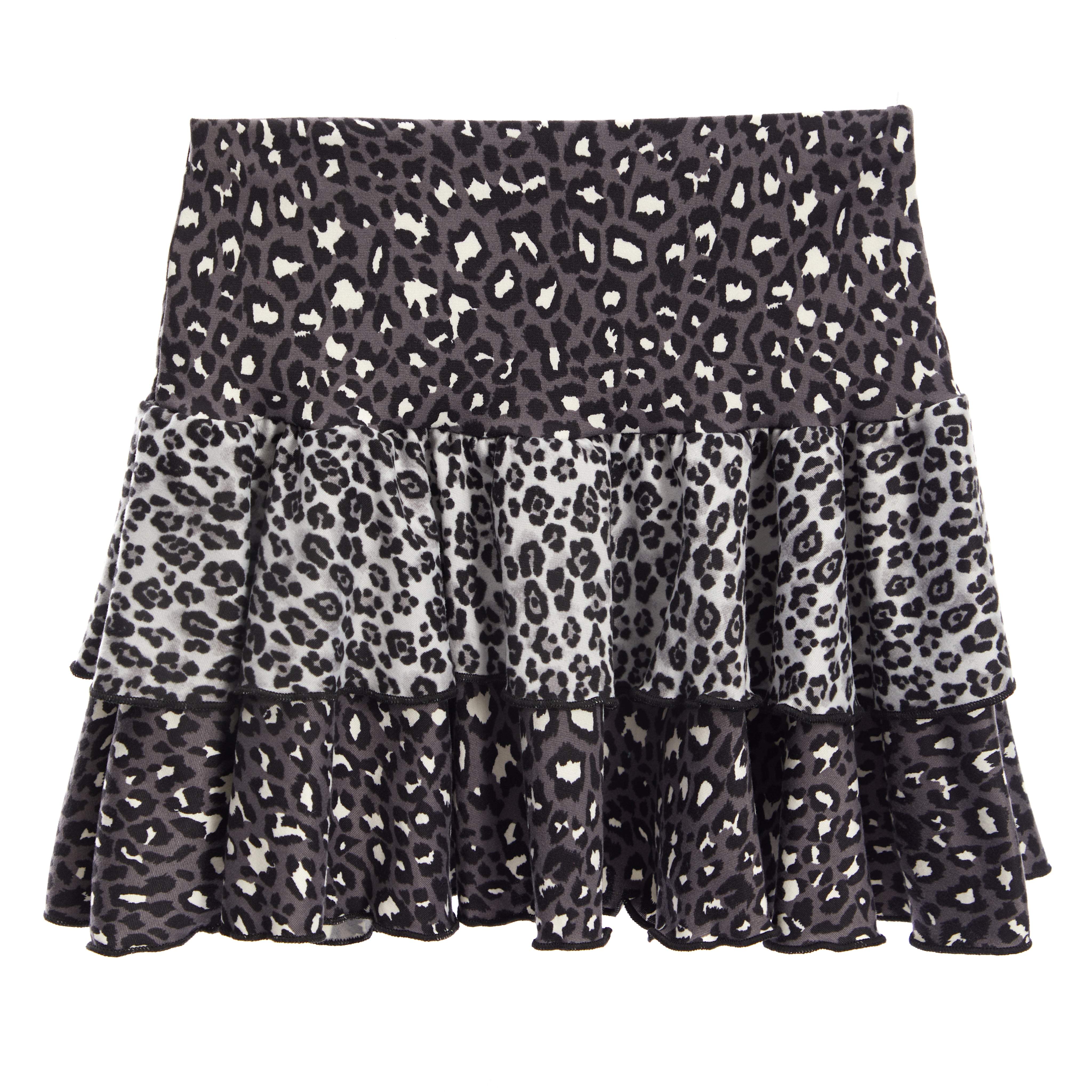 Tiered Ruffle Leopard Skirt - Denny's