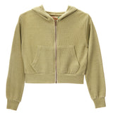 Thermal Crop Zip Hoodie - Denny's