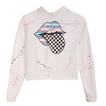 Checkered Tongue Splatter Sweatshirt - Denny's