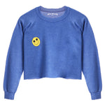 Yellow Smiley Crop Sweatshirt - Denny's