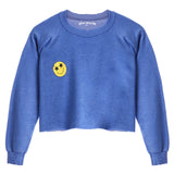 Yellow Smiley Crop Sweatshirt - Denny's
