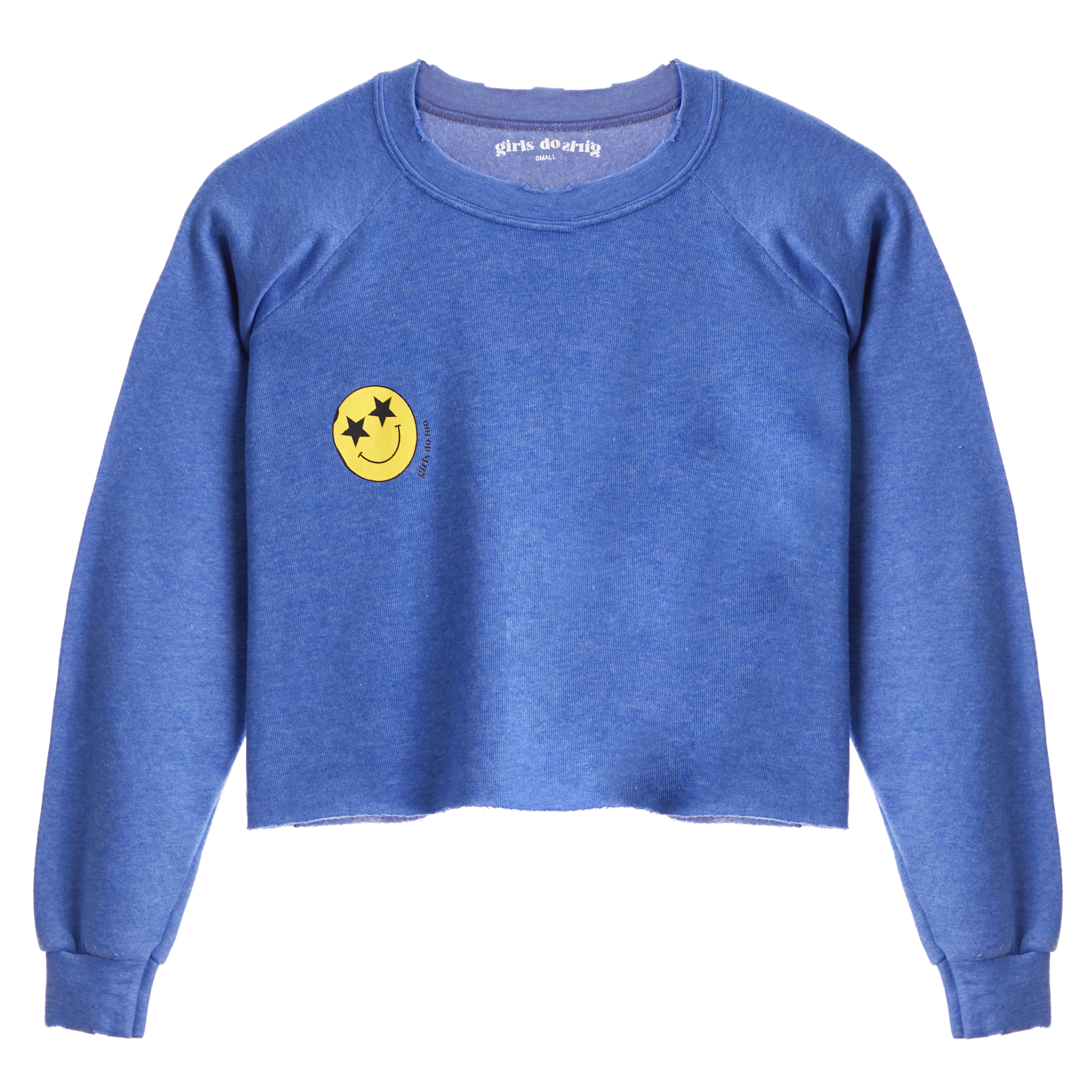 Yellow Smiley Crop Sweatshirt - Denny's