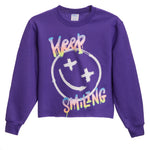 Keep Smiling Crop Sweatshirt - Denny's