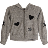 Heart & Star Hacci Zip Hoodie - Denny's