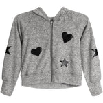 Heart & Star Hacci Zip Hoodie - Denny's