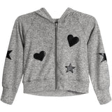 Heart & Star Hacci Zip Hoodie - Denny's