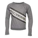 Black White & Silver Stripe Sweatshirt - Denny's