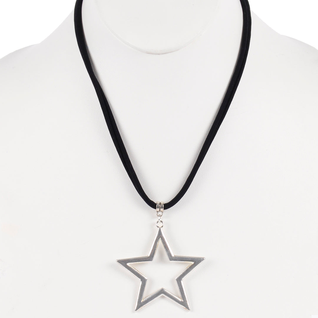 Extra Large Open Silver Star Choker - Denny's