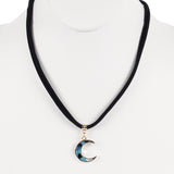 Camo Blues Printed Moon Choker - Denny's