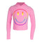 Long Sleeve Reverse Hoody with Neon Smiley Face - Denny's