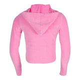 Long Sleeve Reverse Hoody with Neon Smiley Face - Denny's