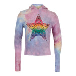 Tie Dye Fleece Hoody with Bandana Star - Denny's