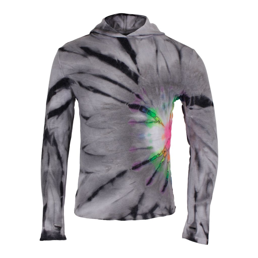 Long Sleeve Tie Dye Rain Hoody - Denny's