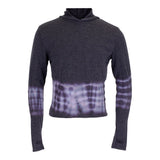 Long Sleeve Crop Hoody with Tie Dye Bottom - Denny's