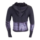 Long Sleeve Crop Hoody with Tie Dye Bottom - Denny's
