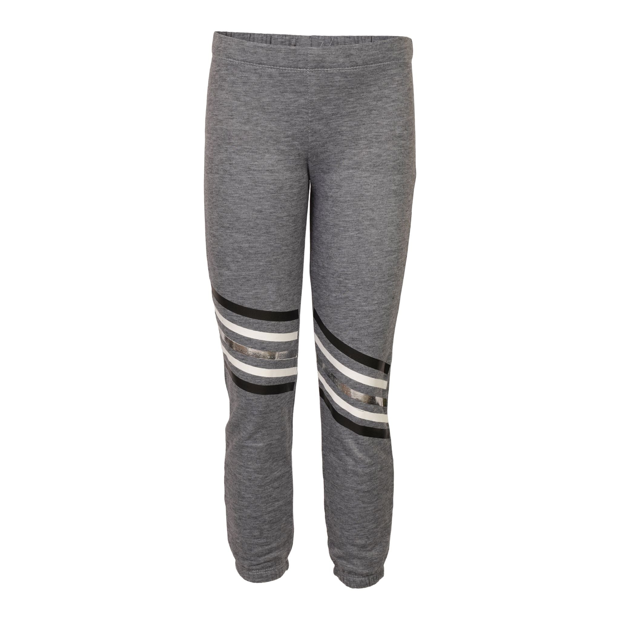 Black White & Silver Stripe Jogger - Denny's