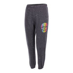 White Splatter Neon Skull Jogger - Denny's