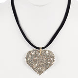 Large Glitter Heart Choker - Denny's