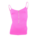Mini Rib Zip Front Cami - Denny's