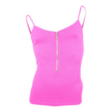 Mini Rib Zip Front Cami - Denny's