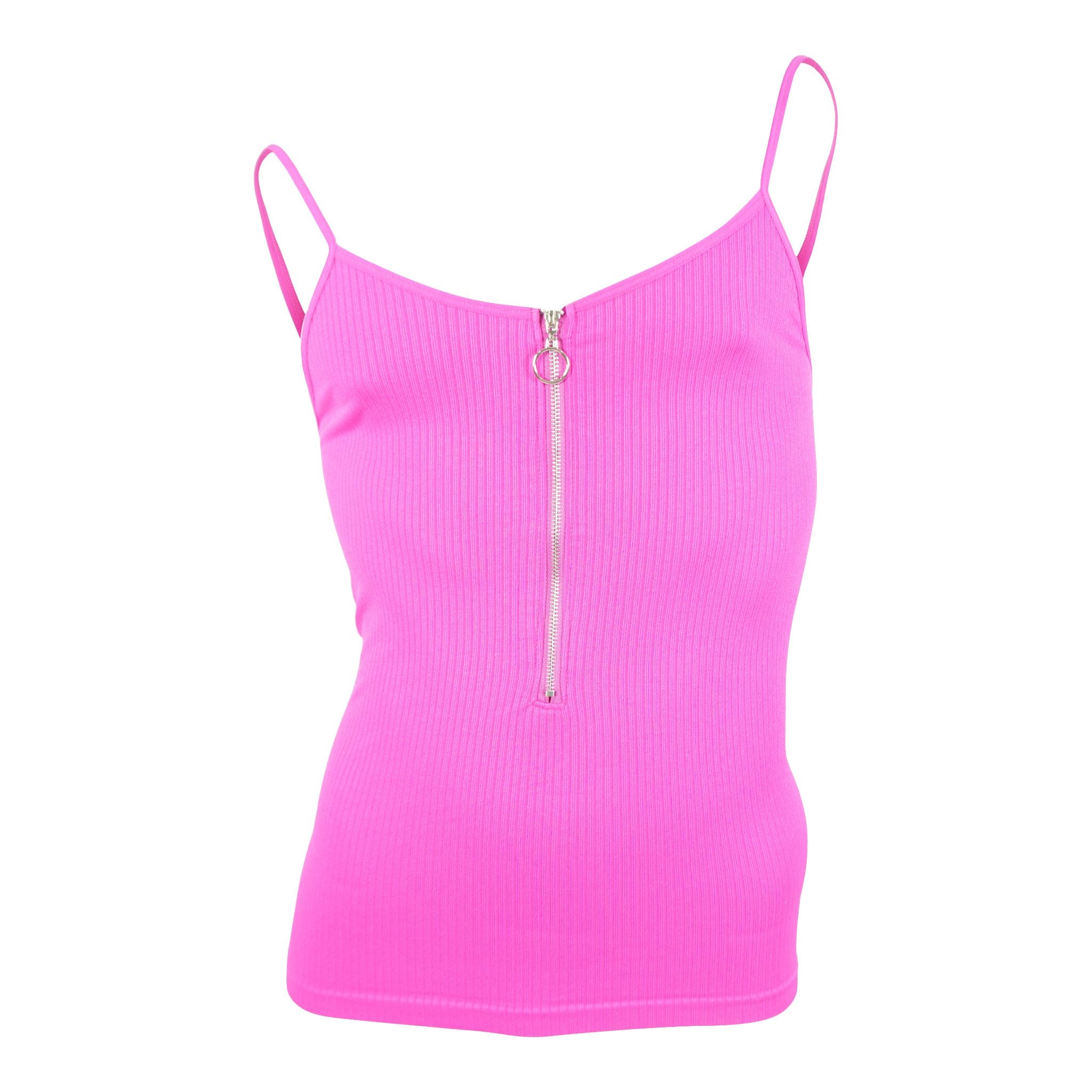 Mini Rib Zip Front Cami - Denny's