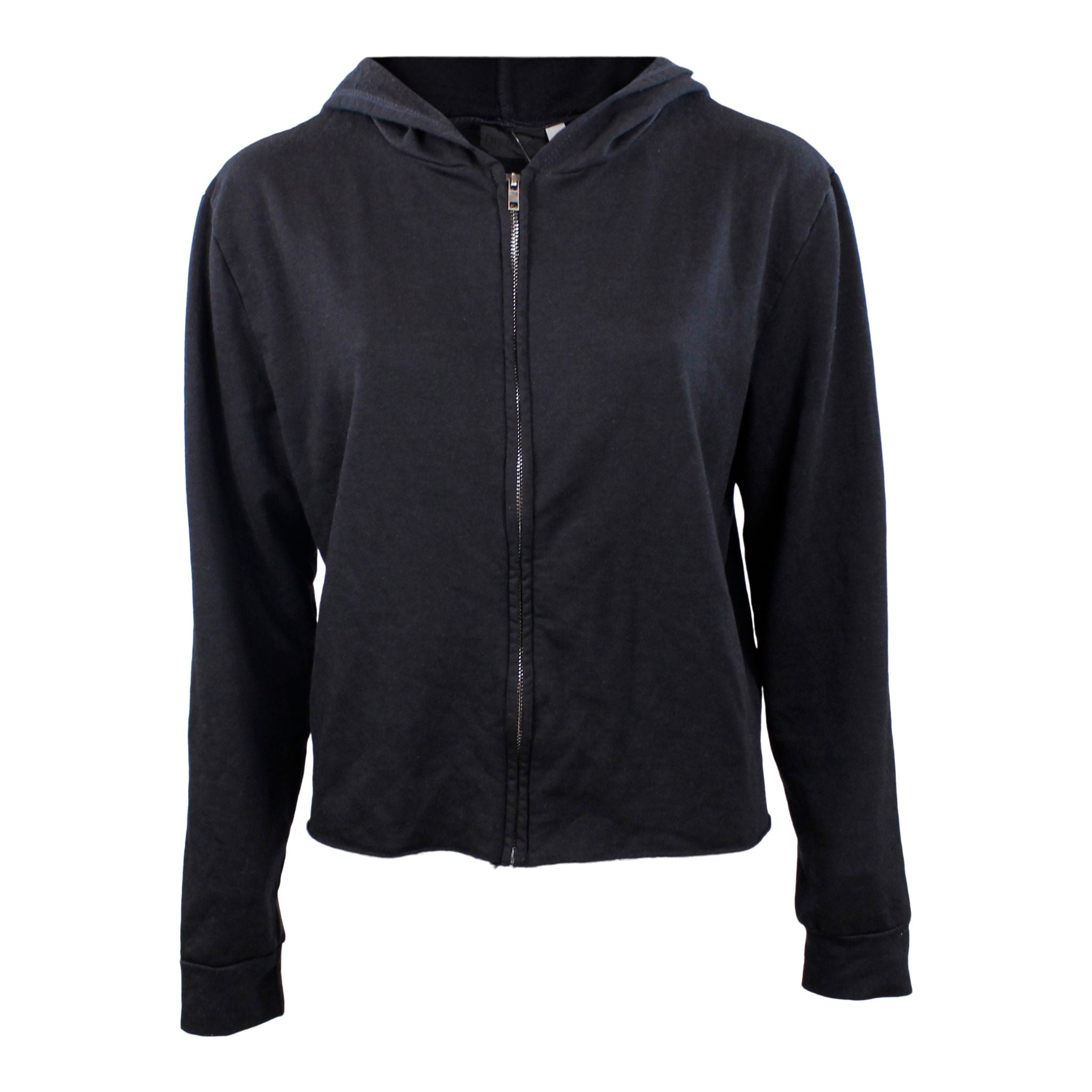 Solid Fleece Crop Zip Hoody - Denny's