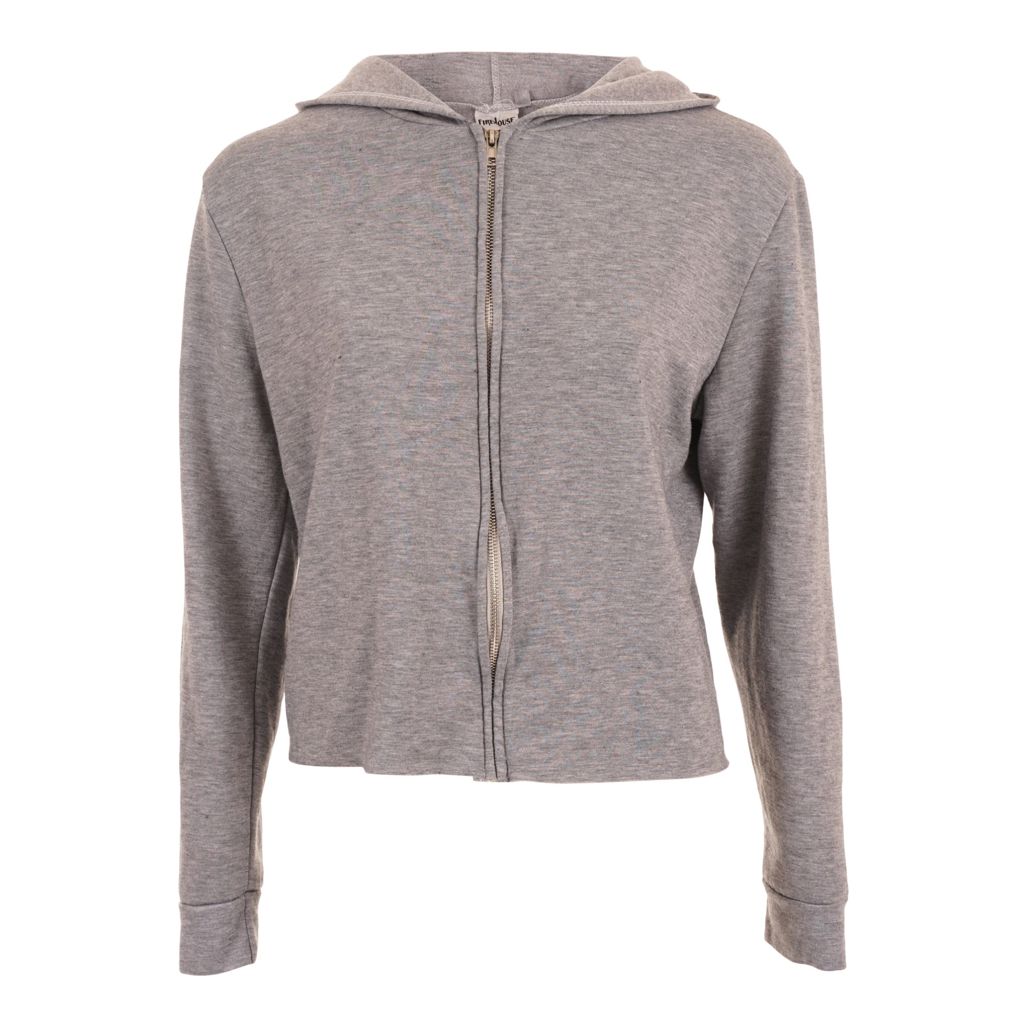 Solid Fleece Crop Zip Hoody - Denny's