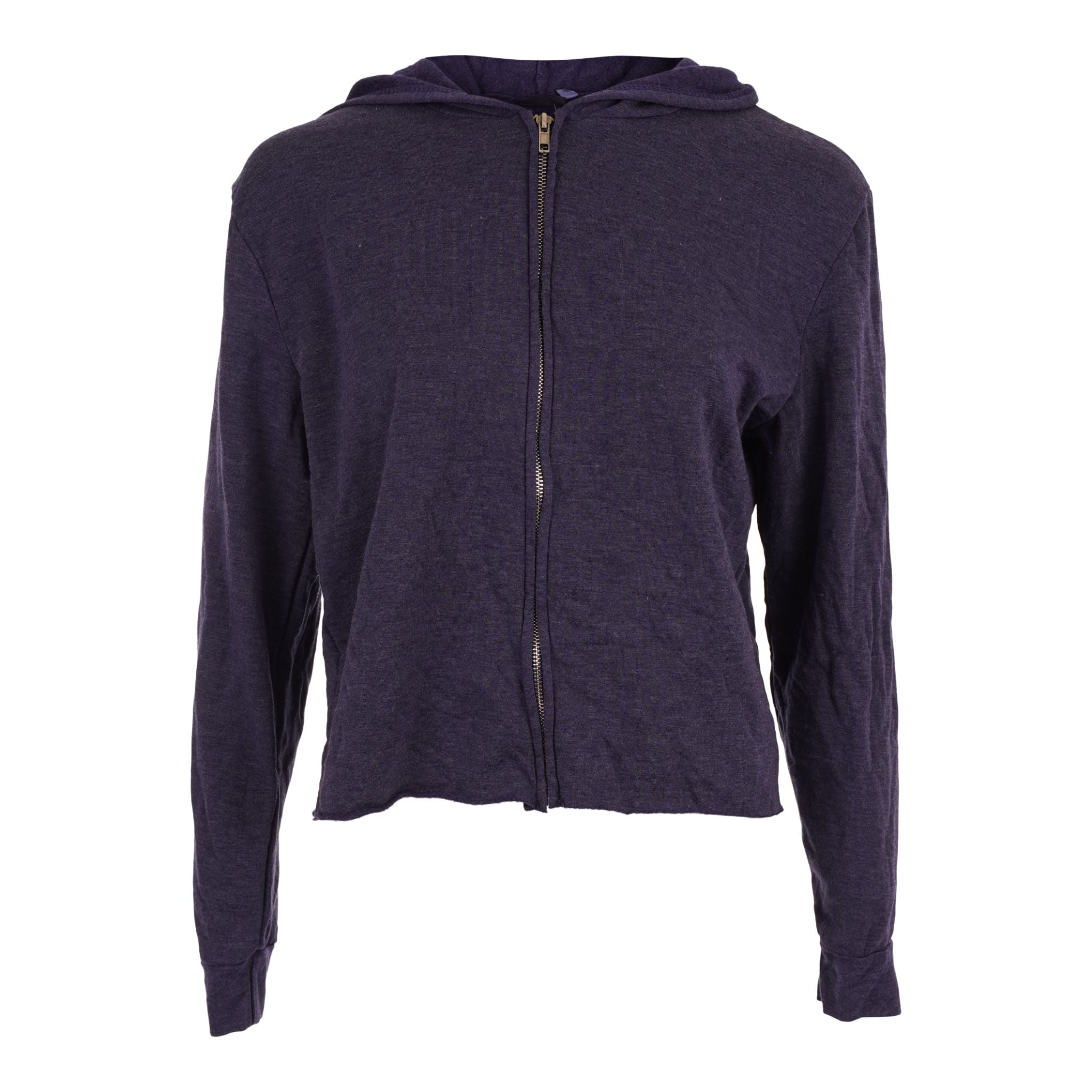 Solid Fleece Crop Zip Hoody - Denny's