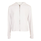 Solid Fleece Crop Zip Hoody - Denny's