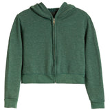 Fleece Crop Zip Hoodie - Denny's