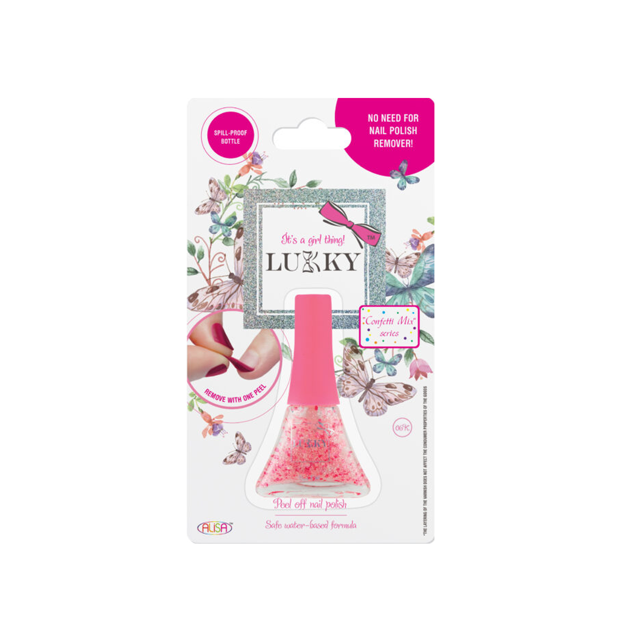 White Pink Mix Nail Polish - Denny's