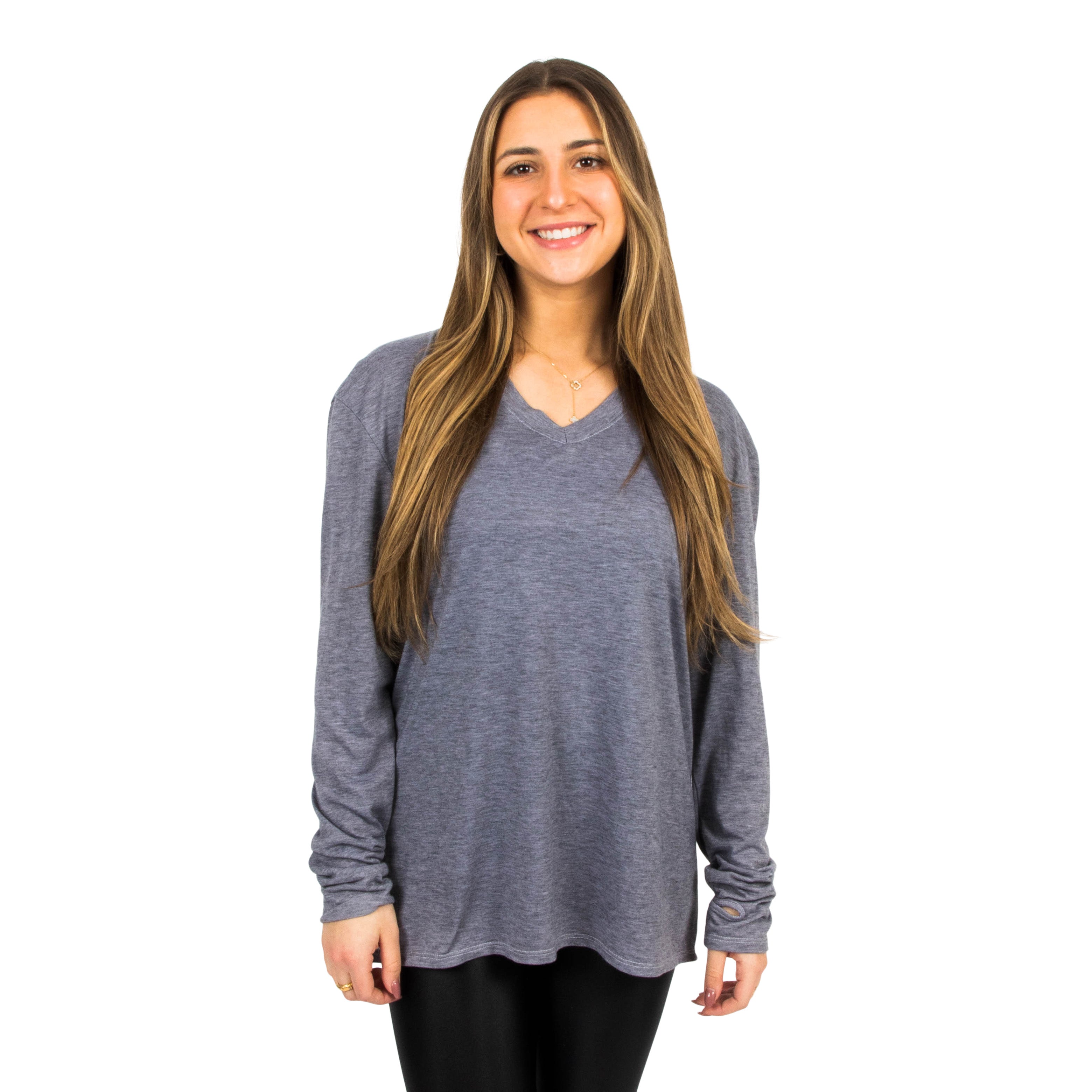 Long Sleeve Vneck - Denny's