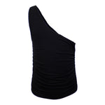 One Shoulder Shirred Tank - Denny's