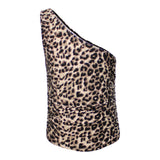 One Shoulder Shirred Tank - Denny's