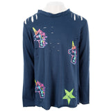 Long Sleeve Top Cut Outs with Unicorn Star - Denny's