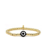 Evil Eye Glass Bead Stretch Bracelet - Denny's