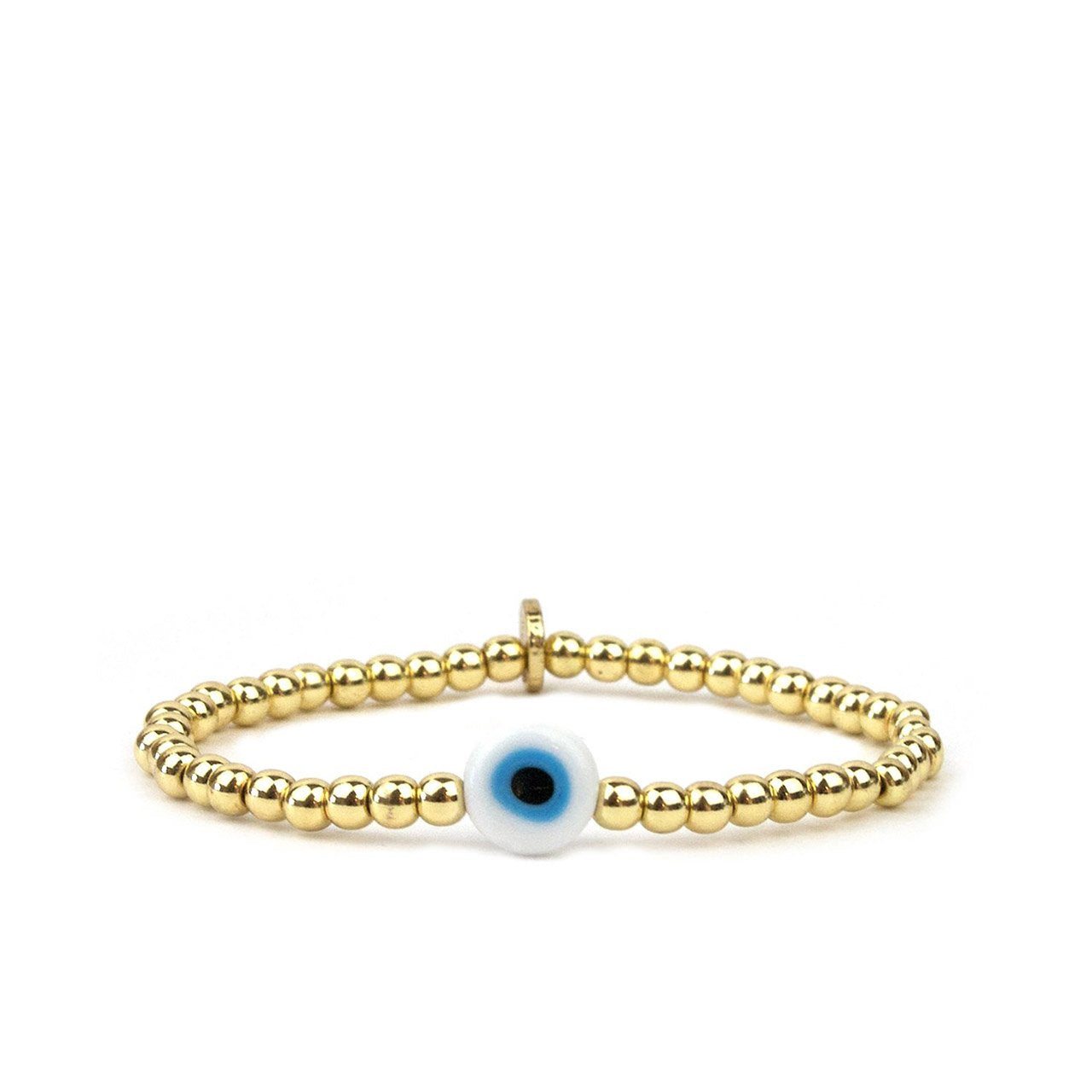 Evil Eye Glass Bead Stretch Bracelet - Denny's