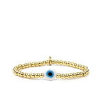 Evil Eye Glass Bead Stretch Bracelet - Denny's