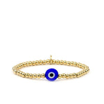 Evil Eye Glass Bead Stretch Bracelet - Denny's