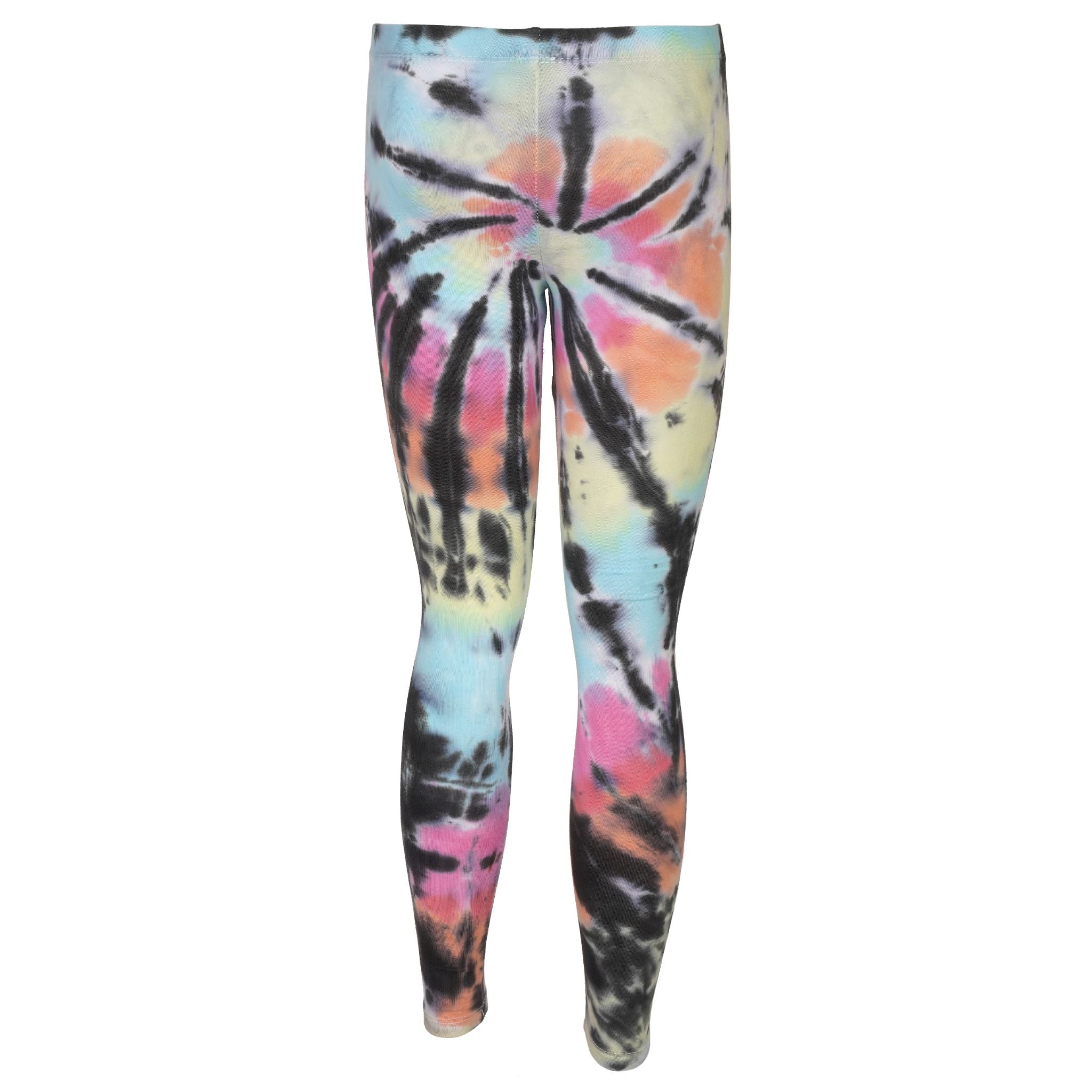 Multi Tie Dye Black Spider Legging - Denny's