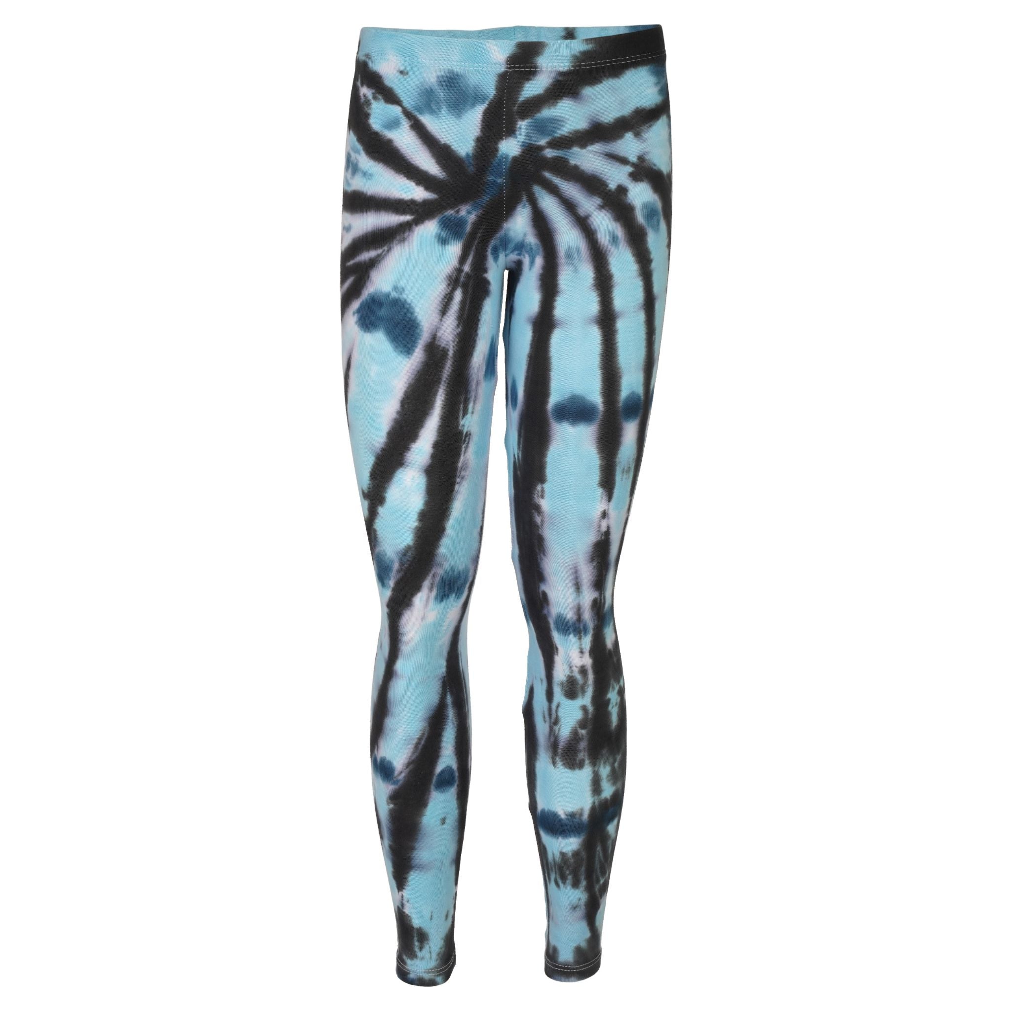 Blue Tie Dye Black Spider Legging - Denny's