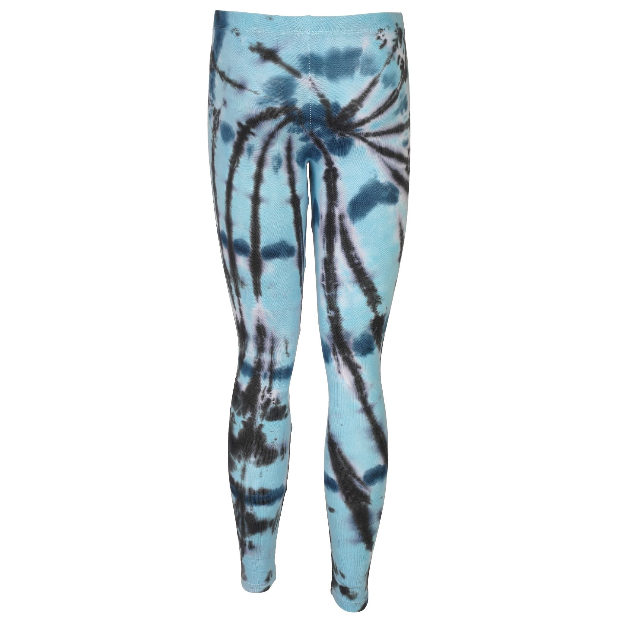 Blue Tie Dye Black Spider Legging - Denny's