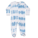 Blue Stripe Tie Dye Footie - Denny's
