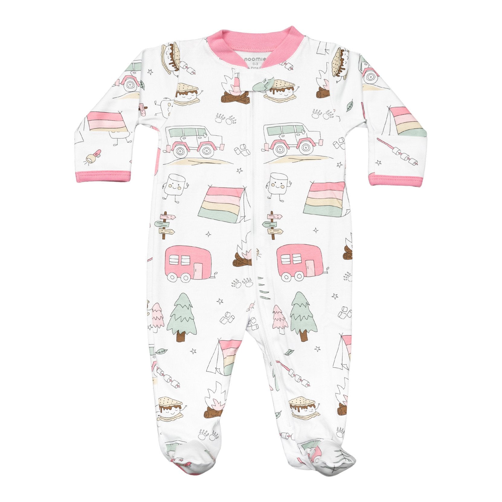 Pink Camping Footie - Denny's