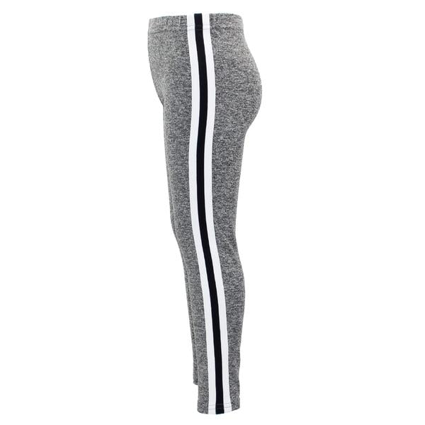 Grey/White/Heather Capri with Black/White Stripe - Denny's