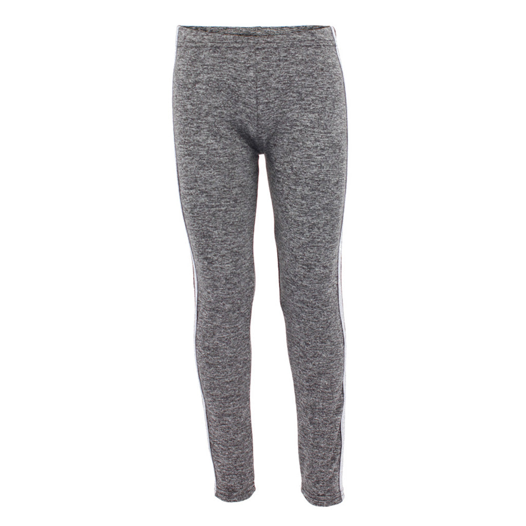 Heathered Legging with Silver/Black Sports Stripe - Denny's