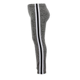 Heathered Legging with Silver/Black Sports Stripe - Denny's