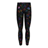 Multi Color Peace Sign Legging - Denny's