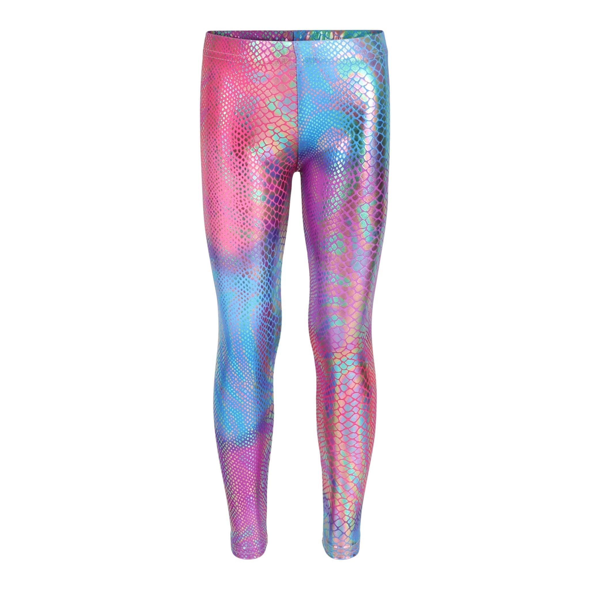 Turquoise, Purple, & Hot Pink Snake Legging - Denny's